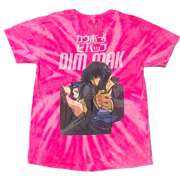 NWOT Medium Dim Mak x Cowboy Bebop - Faye Valentine Tee - Hot Pink Tie Dye - Picture 2 of 3